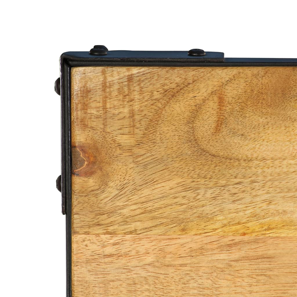 Mesa De Comedor De Madera Maciza De Mango 140x80x76 Cm_3