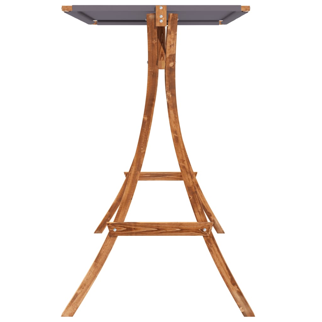 Vidaxl Columpio Con Cojín Y Toldo Madera Maciza De Abeto_5