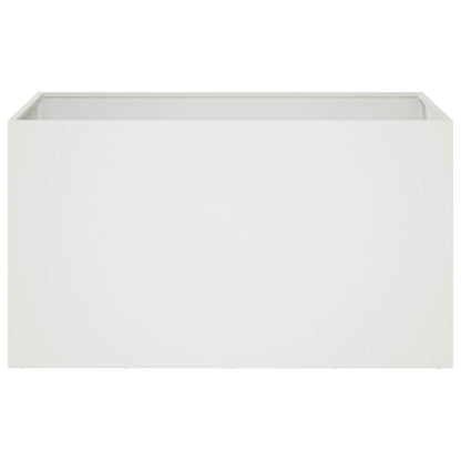 Macetero De Jardín 2 Uds. Blanco 100 X 50 X 50 Cm_3