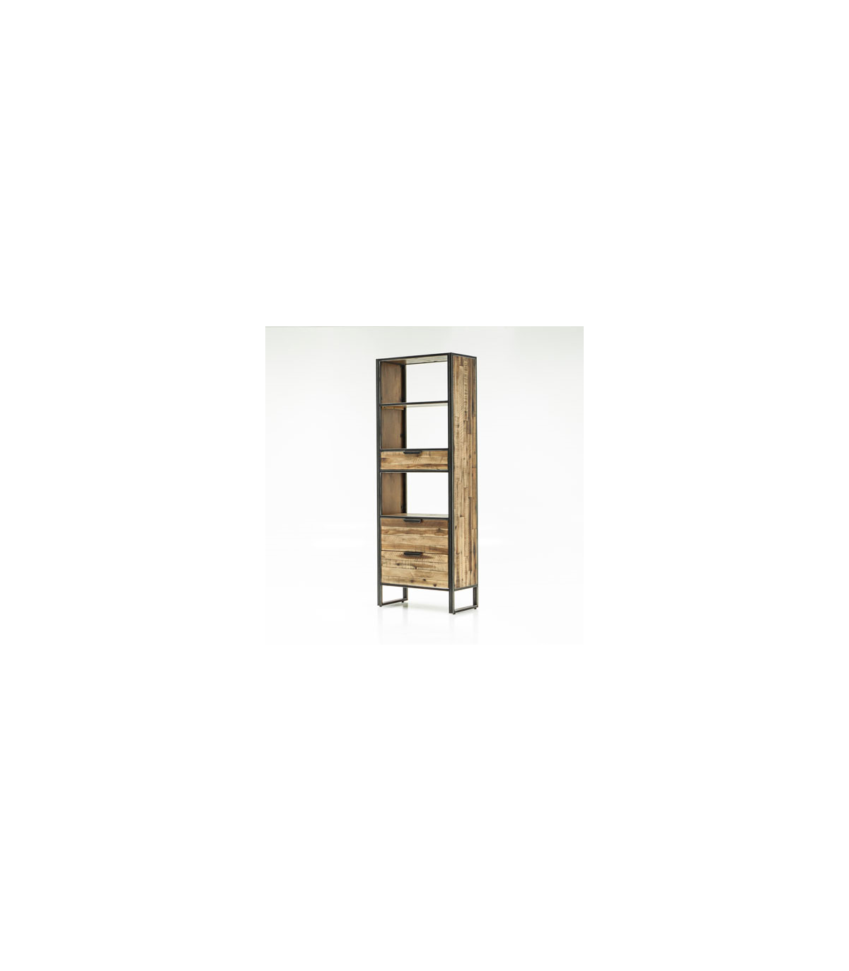 Estantería 3 Cajones Modelo Ele L02 Acabado Envejecido, 70cm(ancho) 190cm(alto) 35cm(fondo)._3