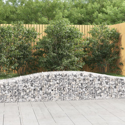 Cestas De Gaviones 2 Uds Forma De Arco Hierro 400x50x40/60 Cm_1