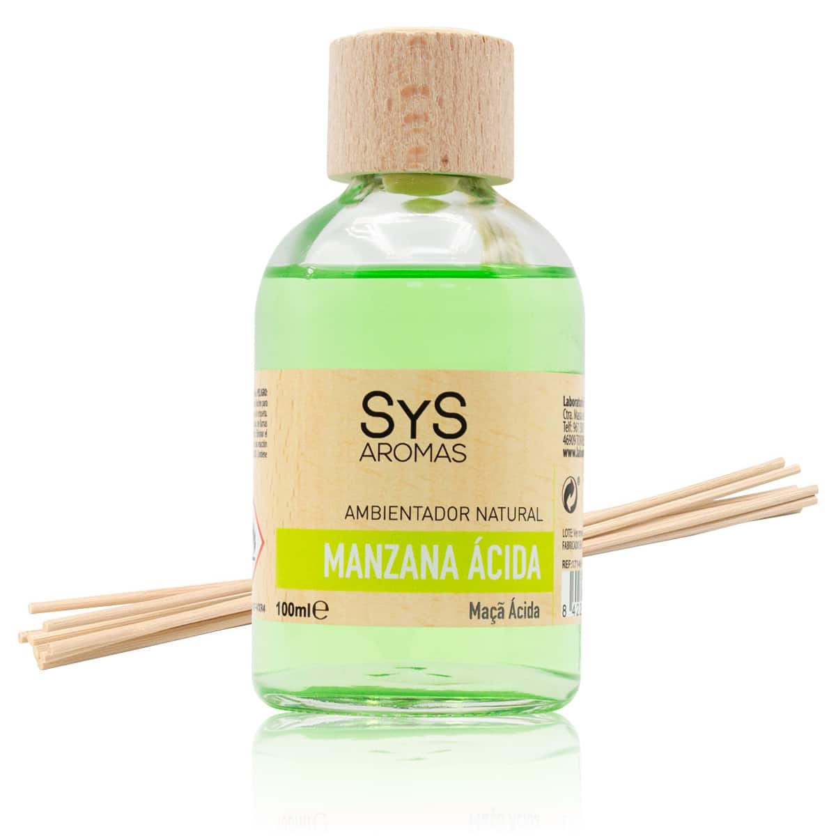 Ambientador Mikado Manzana Ácida 100 ml | Aroma Fresco y Frutal | Difusor Varillas | Ambiente Energizante_0