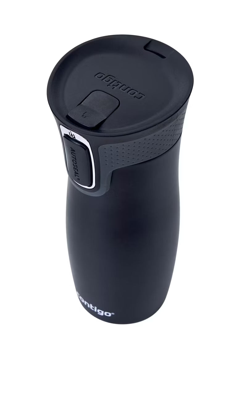 Termo Acero Inoxidable West Loop SS 470ML con Autosellado Negro Mate Contigo