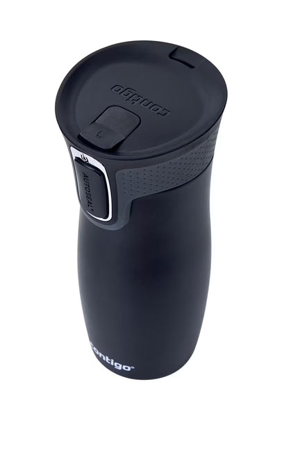 Termo Acero Inoxidable West Loop SS 470ML con Autosellado Negro Mate Contigo