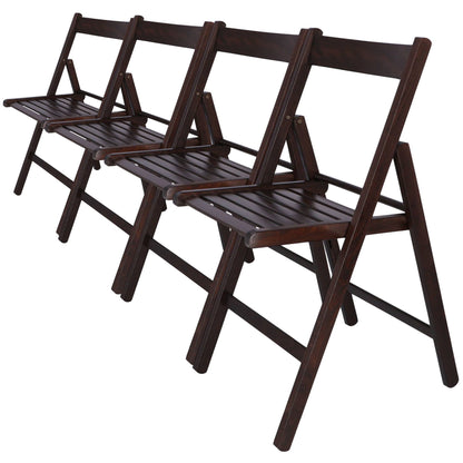 Well Home Mobiliario & Decoración - Pack 4 Sillas Bas En Madera De Haya, Acabado Wengue_0
