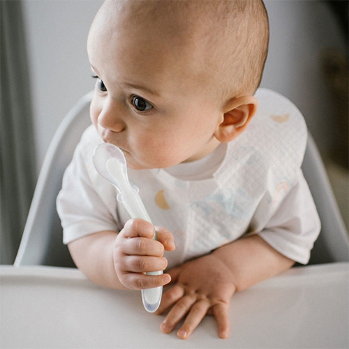 Babyono Cuchara De Silicona Flexible Para Bebés_3