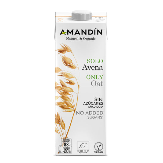 Bebida de Avena Sólo Avena (Sin Aceite) Bio Amandin 1L
