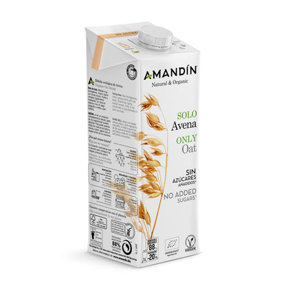 Bebida de Avena Sólo Avena (Sin Aceite) Bio Amandin 1L
