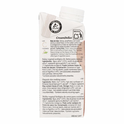Crema para Cocinar Cuisine de Arroz Bio Amandin 200 ml