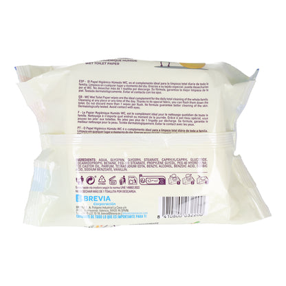 Papel Higiénico Húmedo Junior para niños Brevia 100 uds