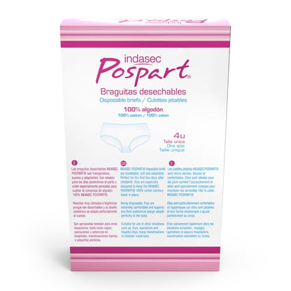 Braguitas Desechables INDASEC POSPART® Talla única 4 Uds