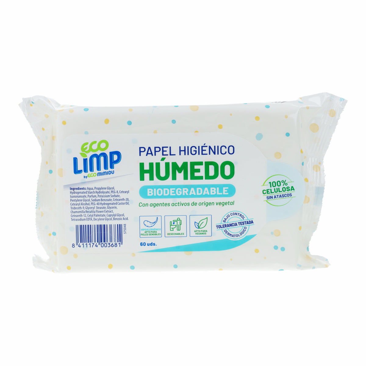 Papel Higiénico Húmido Mimidu ECO 60 Unidades
