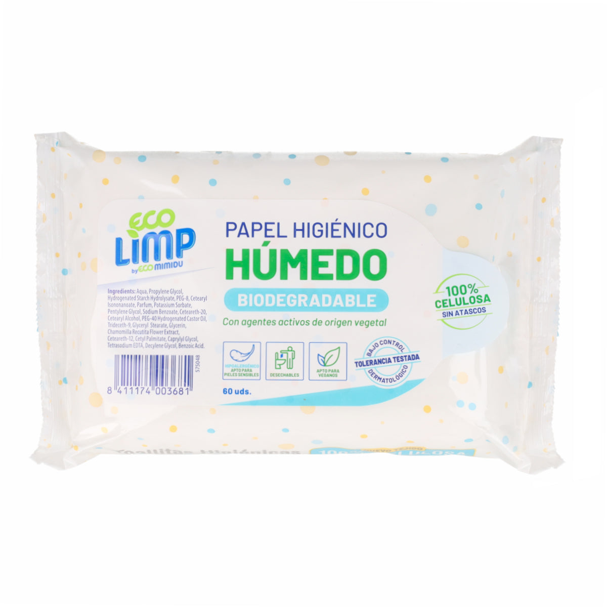 Papel Higiénico Húmido Mimidu ECO 60 Unidades