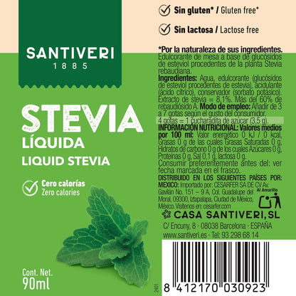 Stévia líquida Santiveri 90 ml