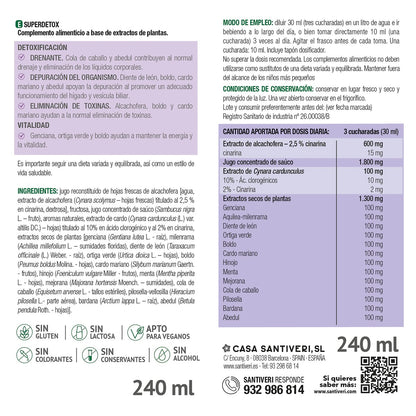 Xarope Superdetox Santiveri 240 ml