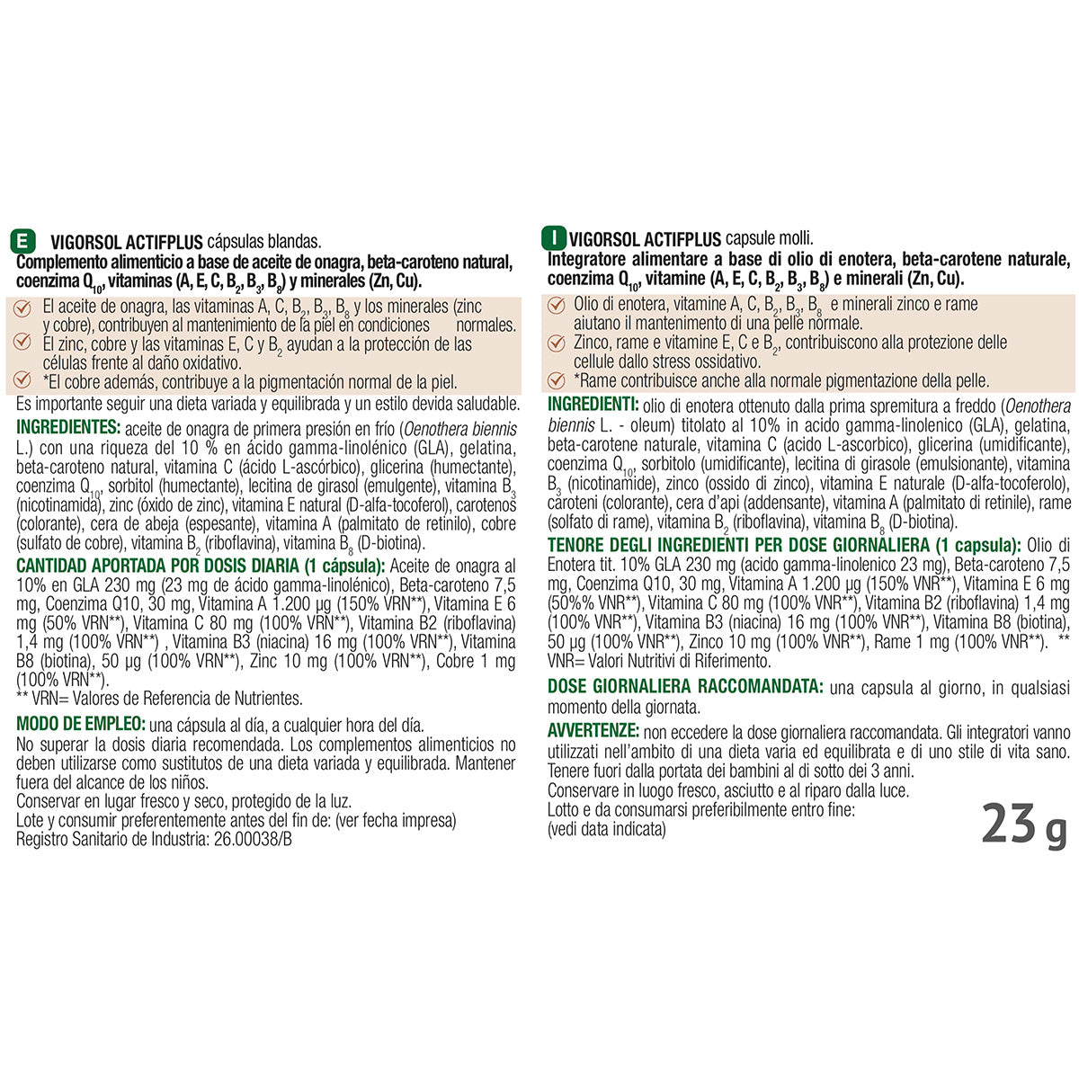 Vigor Sol Aptif PLus Santiveri 30 Pérolas