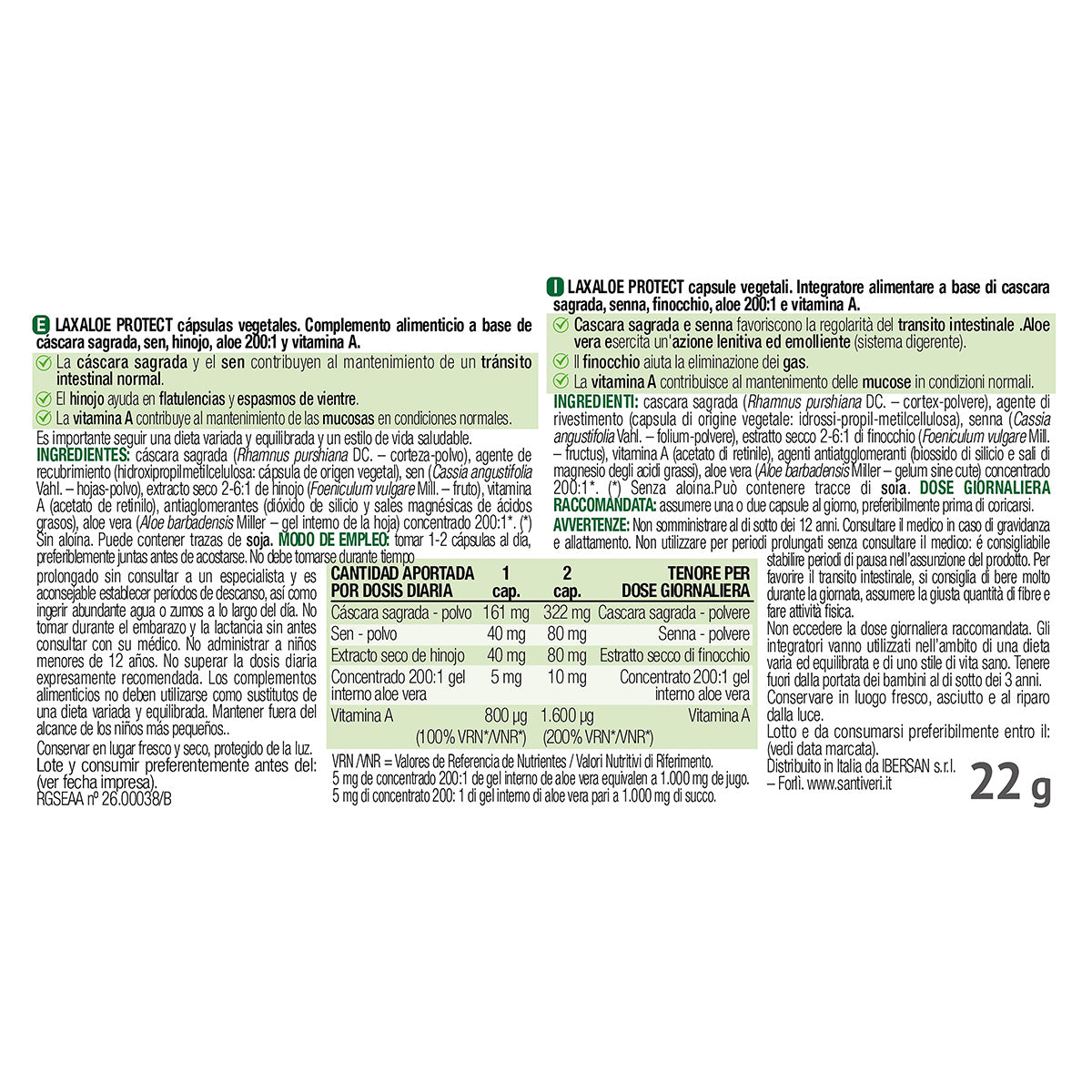 Laxaloe Protect cápsulas Santiveri 60 Cápsulas