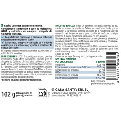Santiver Dream Gomas Mastigáveis ​​60 gomas 162 g