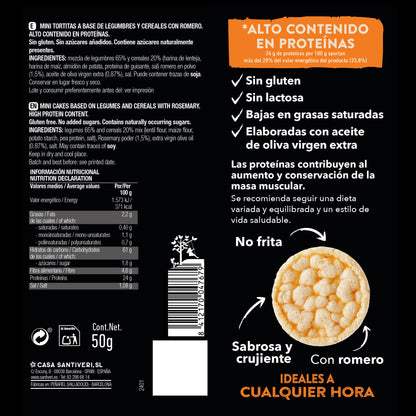 Mini panquecas proteicas de alecrim SANTIVERI 50g