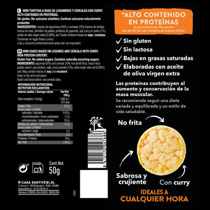 Mini panquecas de caril proteico SANTIVERI 50g