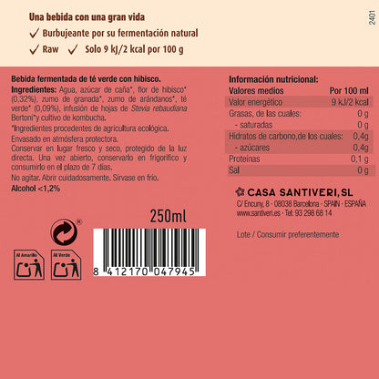 Kombuchá Hibisco Bio Santiveri 250 ml