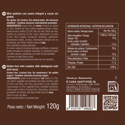 Galletas triple zero jungla cacao Santiveri