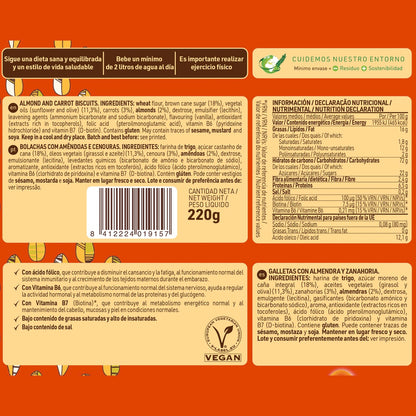 Galletas almendra y zanahoria Santiveri 240 g