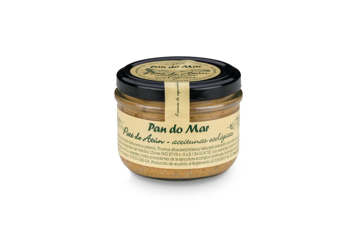 Paté de atún con aceitunas ecológicas en Vidrio Pan do Mar 125g