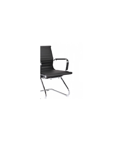 Pack De Dos Sillas Confidente Tapizado En Piel Sintetica Negro, 57 Cm(ancho) 90 Cm(altura)_4