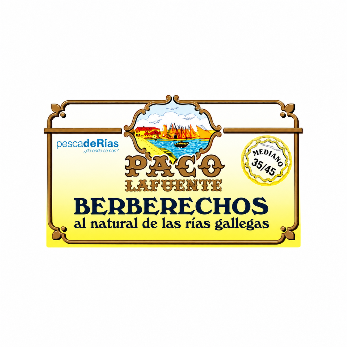 Berberechos al Natural de las Rias Gallegas Paco Lafuente 115 g (35/45 pza)