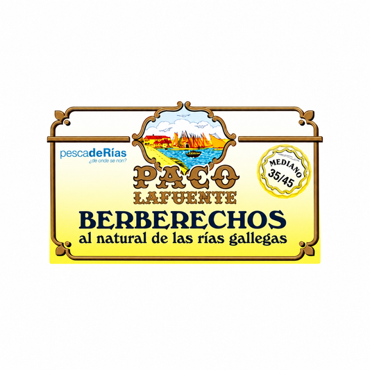 Berberechos al Natural de las Rias Gallegas Paco Lafuente 115 g (35/45 pza)