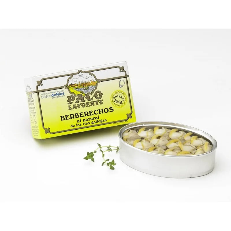 Berberechos al Natural de las Rias Gallegas Paco Lafuente 115 g (35/45 pza)