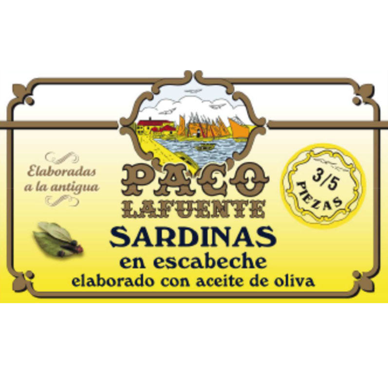 Sardinas en escabeche Paco Lafuente 115 g (3/5 pza)
