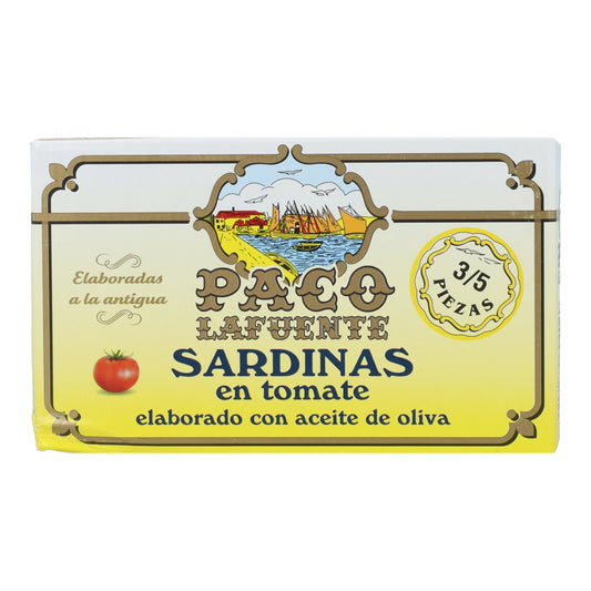 Sardinas en Tomate Paco Lafuente 115 g (3/5 pza)