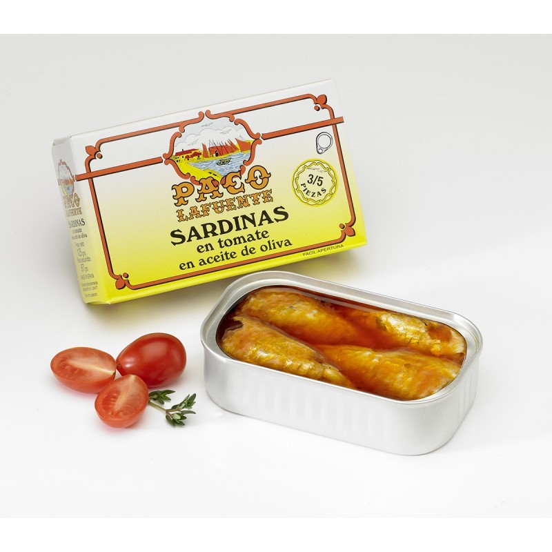 Sardinas en Tomate Paco Lafuente 115 g (3/5 pza)