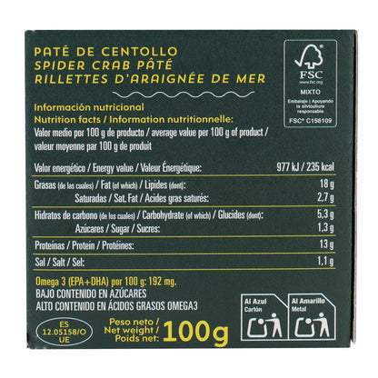 Paté de Centollo AGROMAR 100 g