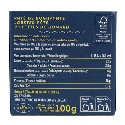 Paté de Bogavante AGROMAR 100 g