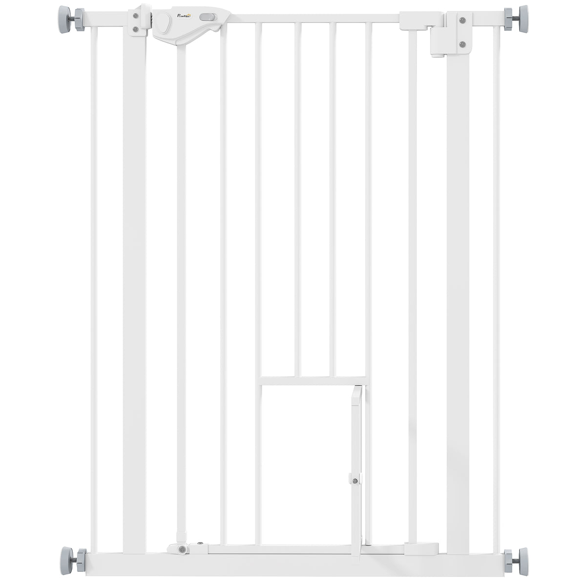 Pawhut Barrera De Seguridad De Perros Escaleras Puertas 74-80 Cm Altura 91,4 Cm_1