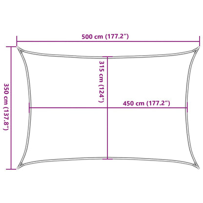 Vidaxl Toldo De Vela Verde Oscuro Hdpe 160 G/m² 3,5x5 M_2