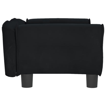 Cama Para Perros De Terciopelo Negra 70x45x30 Cm / Vetonek_5