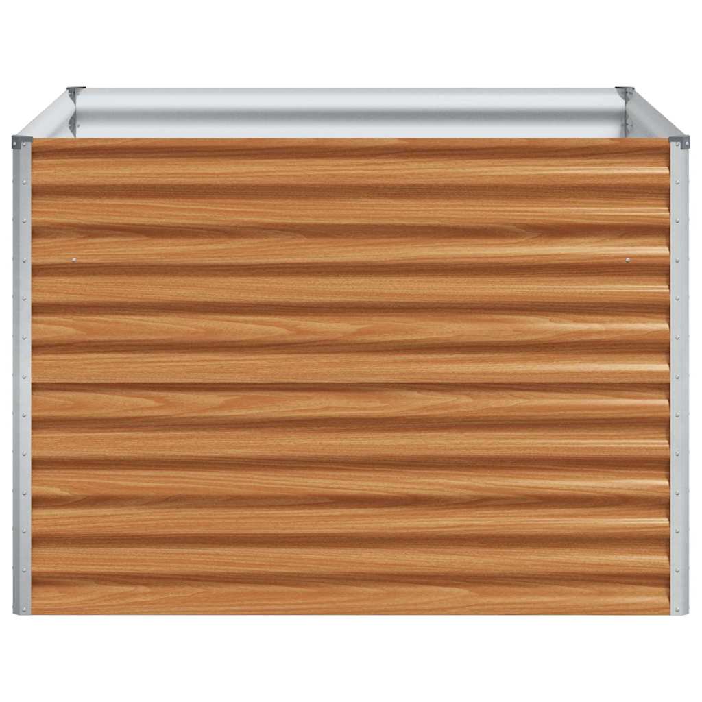 Arriate Elevado Marrón Claro 98 X 100 X 68 Cm Acero Galvanizado_5