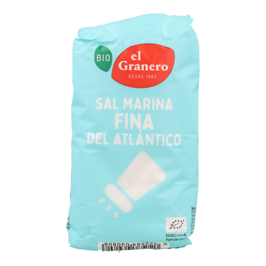 Sal marinho fino biológico El Granero, 1 kg
