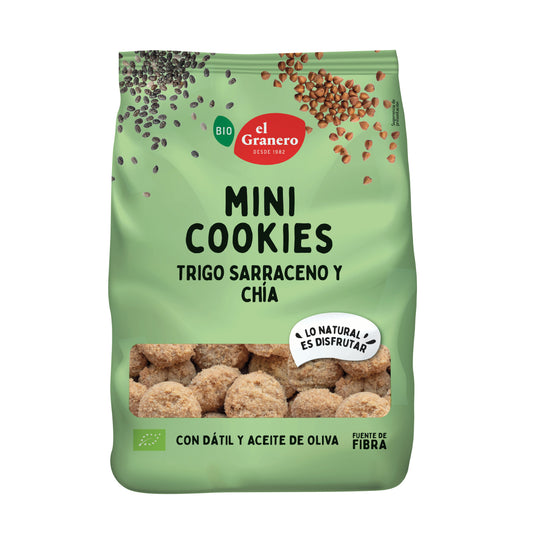 Galletas Mini Cookies de Trigo Sarraceno con Chia Bio El Granero 130 g