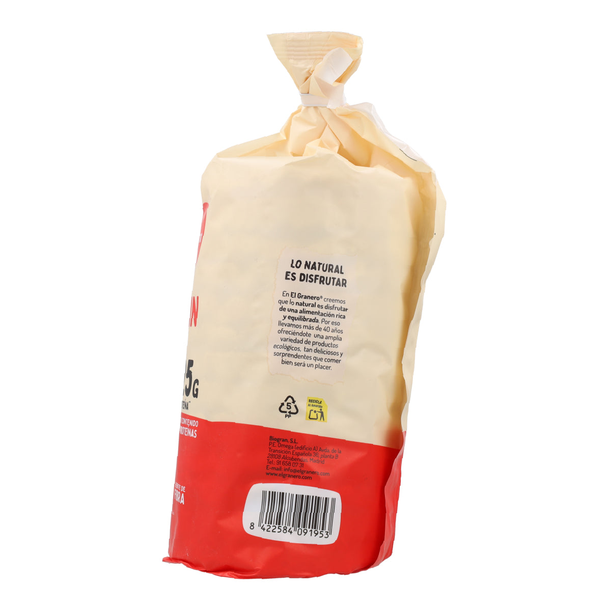 Tortitas de proteinas lentejas BIO El Granero 125 g