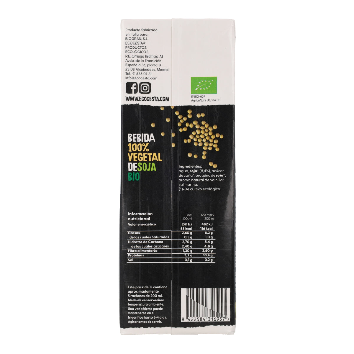 Bebida Vegetal Proteica Ecocesta Bio Plus 1L