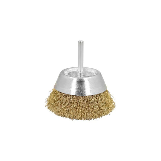 Cepillo Acero Latonado Para Taladro Taza Ø 50 Mm. Espiga 1/4 Cepillo Taladro Alambre Latón, Cepillo Limpieza, Cepillo Pulir._0