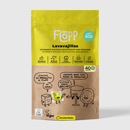 ECO Flopp Gel Máquina de Lavar Loiça 40 Cápsulas
