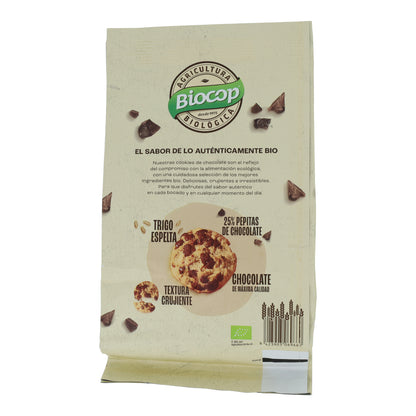 Bolachas de chocolate com pepitas de trigo e espelta Biocop 200g