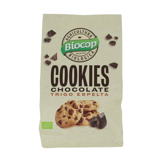 Bolachas de chocolate com pepitas de trigo e espelta Biocop 200g