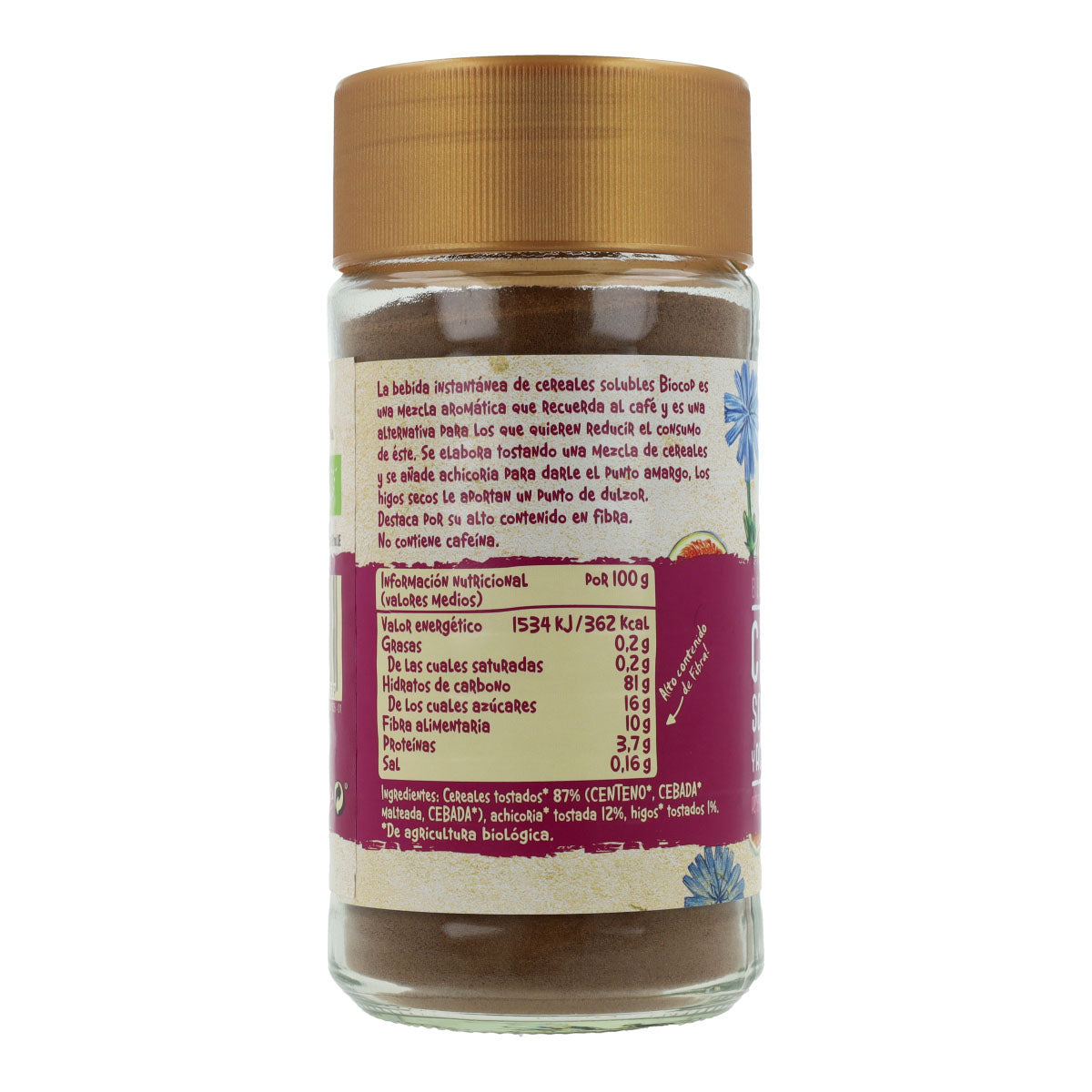 Cereal biológico Biocop, café com figo e chicória, 100g.